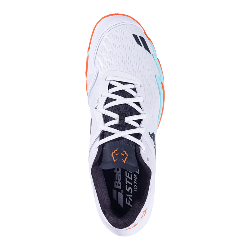 Babolat Jet Premura 3 White/Orange 2026 J. Lebron Padel Shoes