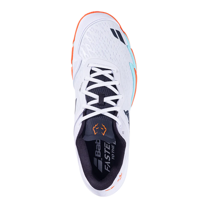 Babolat Jet Premura 3 White/Orange 2026 J. Lebron Padel Shoes