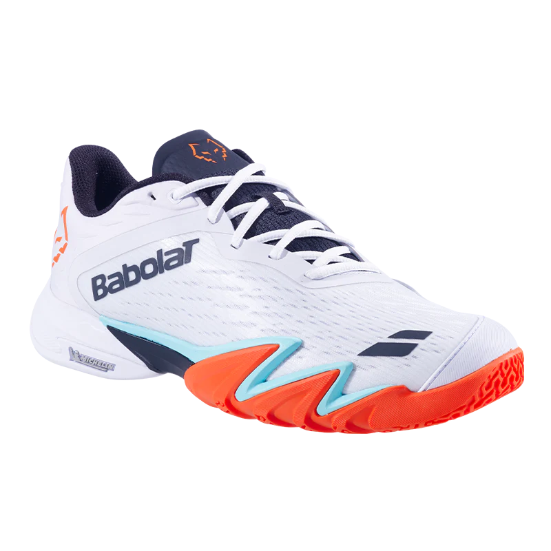 Babolat Jet Premura 3 White/Orange 2026 J. Lebron Padel Shoes